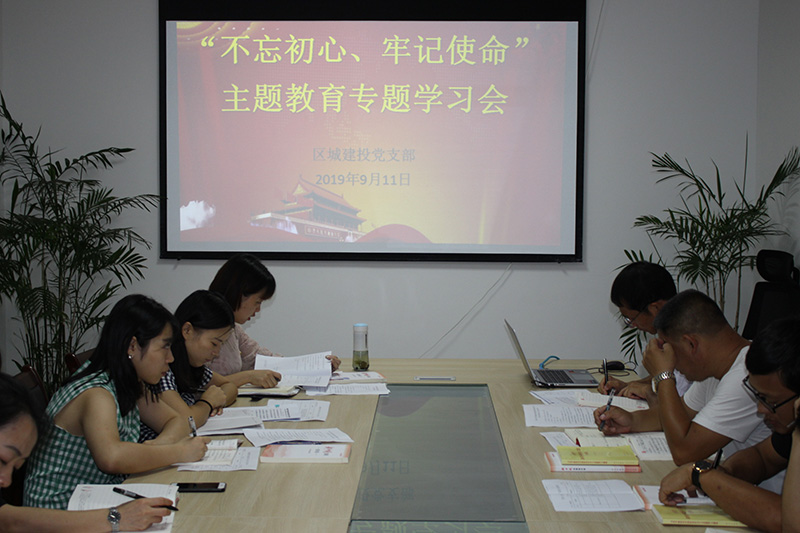 區(qū)城建投公司黨支部開展“先學(xué)、先查、先改”工作 預(yù)熱 “不忘初心、牢記使命”主題教育工作